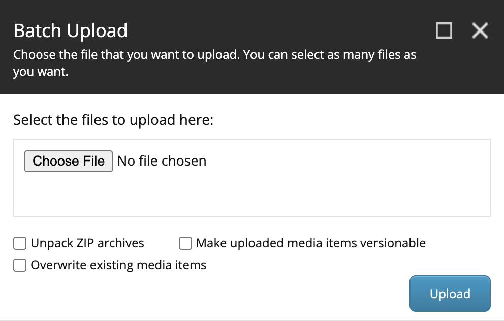 Batch upload prompt