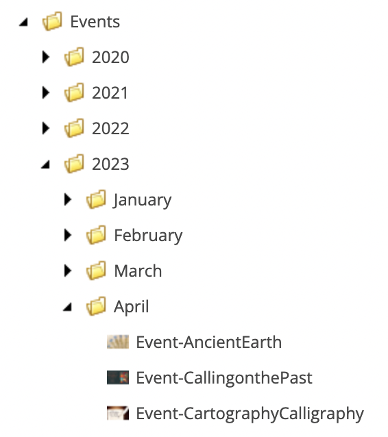Media Library subfolder structure