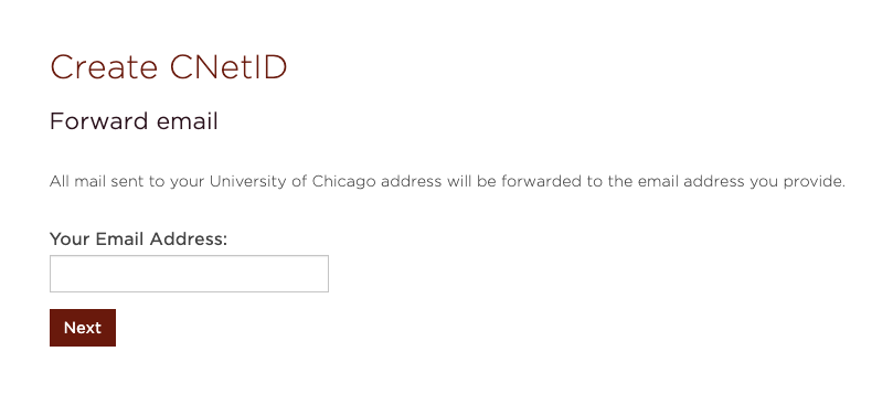 email_forward.png Text input box for email address