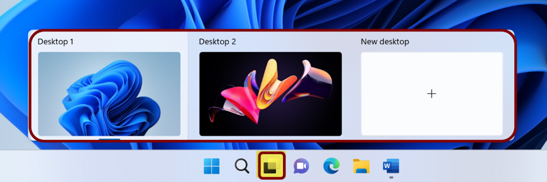 Virtual desktop background