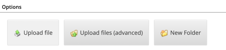 Upload files - advanced screenshot