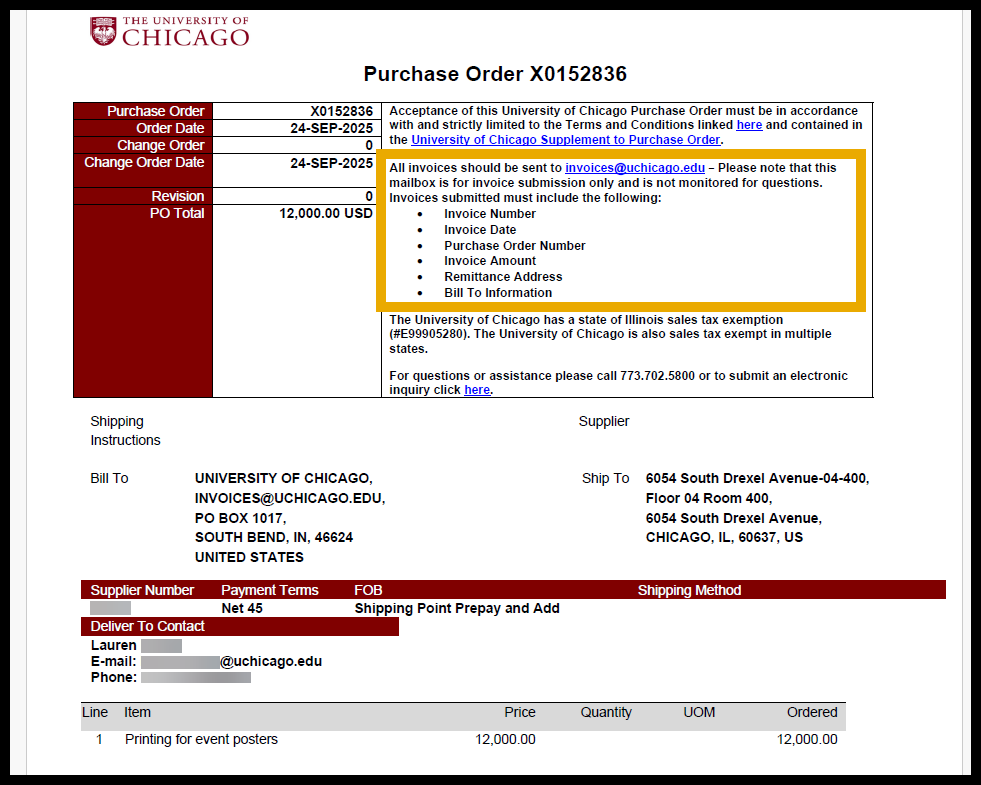 Financial Services and Budget - Invoice Best Practices - Services Portal