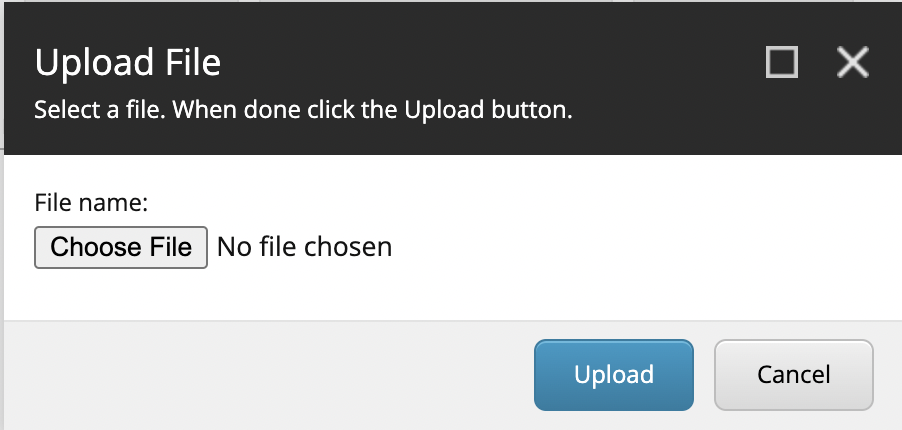 Upload file prompt
