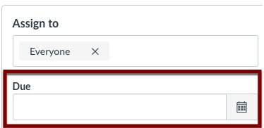 Canvas Due Date Settings