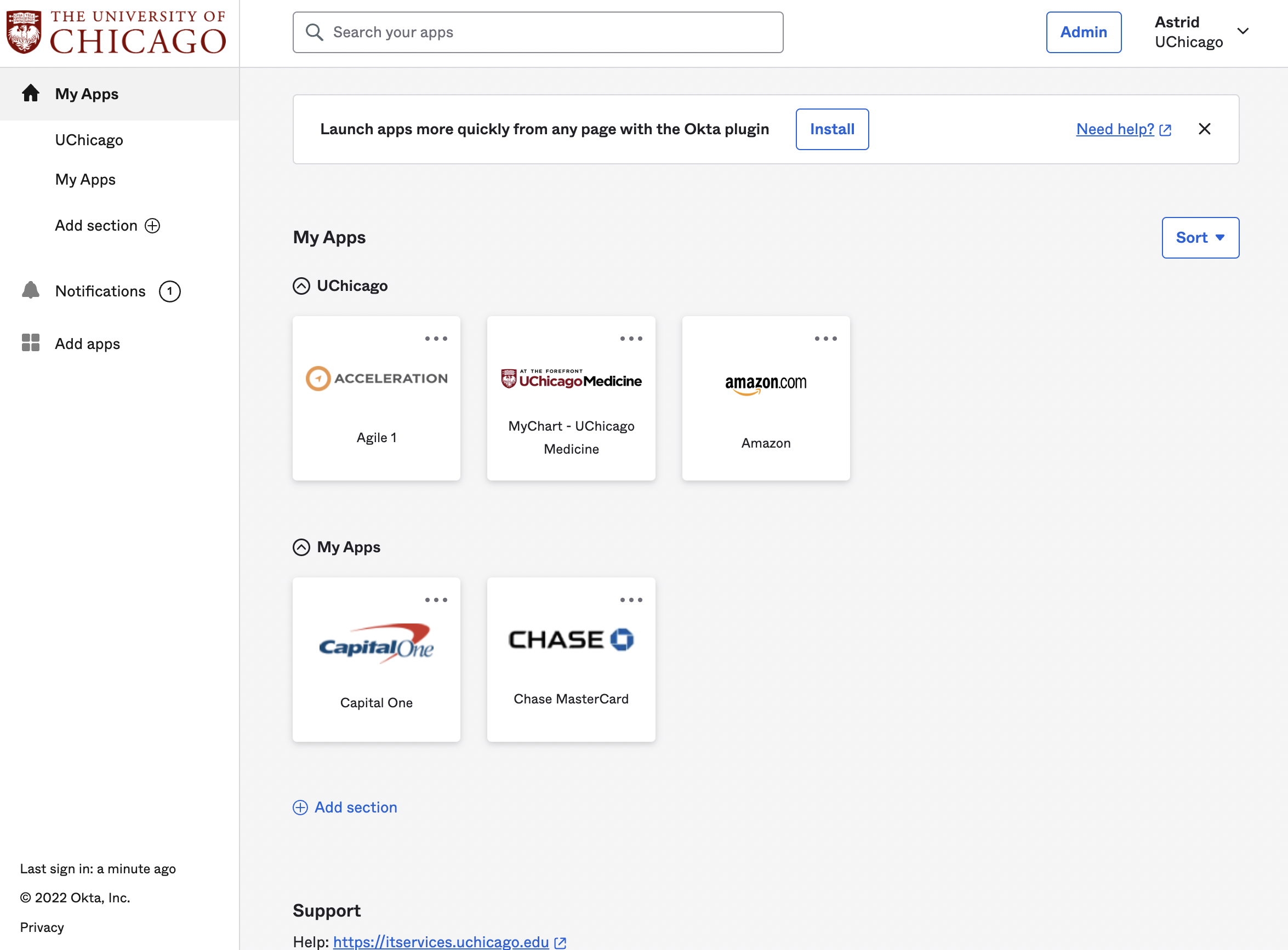 Install Okta option