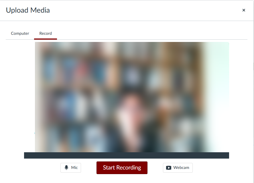 Allow Microphone and Webcam access as appropriate and click Start Recording