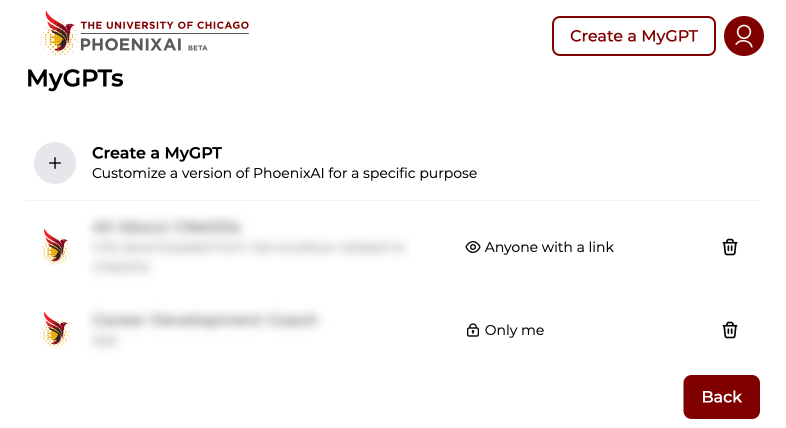 listing of MyGPTs in PhoenixAI.png