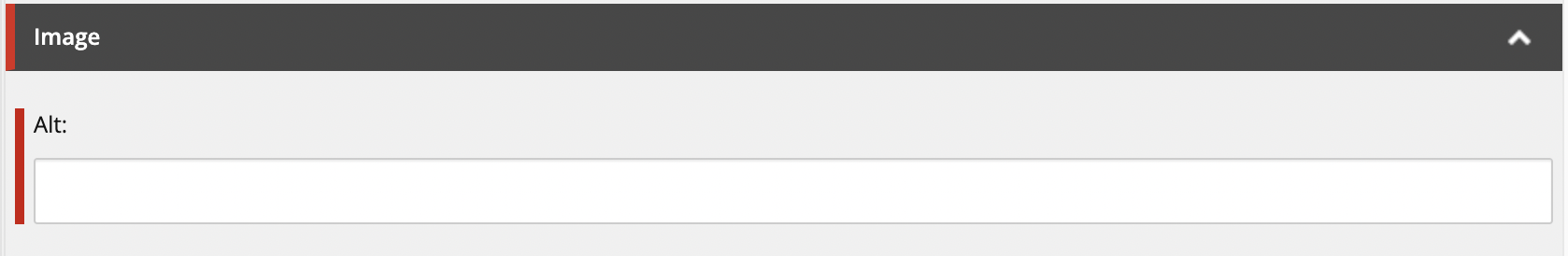 Adding alt text to a media item